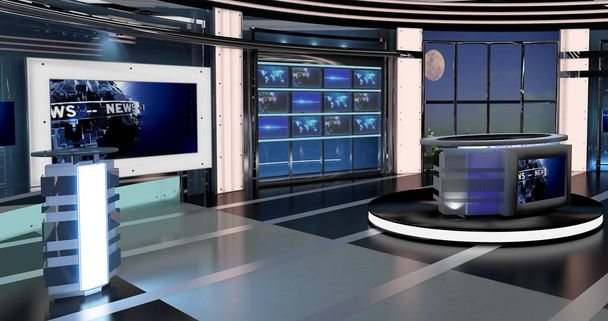 Virtuele TV Nieuws Set 27-2 - Foto, afbeelding
