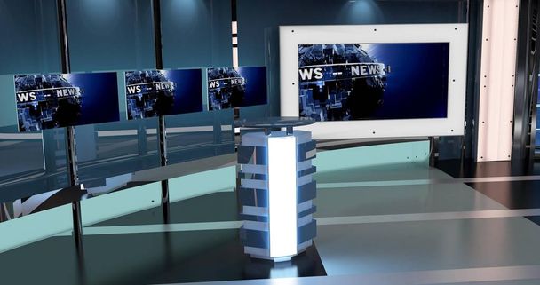Virtual Tv News Set 27 - Foto, Imagem