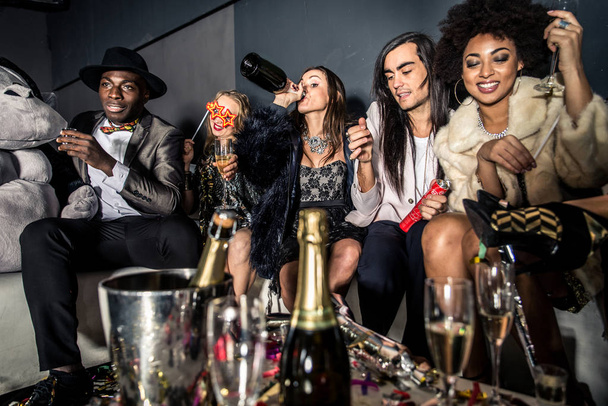 Friends having party in nightclub   - Fotoğraf, Görsel