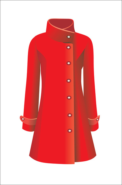 Women coat - Διάνυσμα, εικόνα