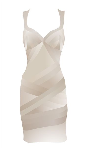 Elegant dress isolated on white background - Διάνυσμα, εικόνα