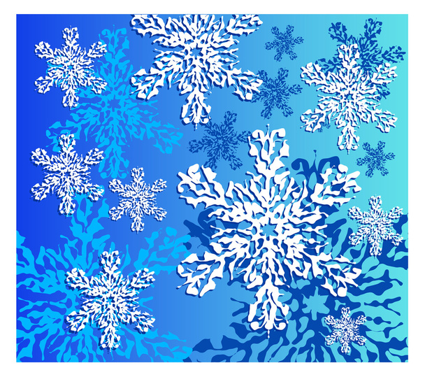 Winter snowflakes - Vektor, kép