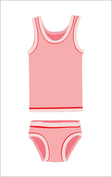 Girl s underwear isolated over white background - Vector, afbeelding