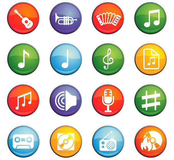 music icon set - Vector, afbeelding