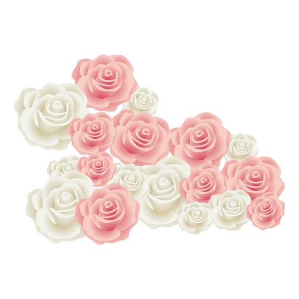 барвисті троянди бутонів квітковий дизайн
 - Вектор, зображення