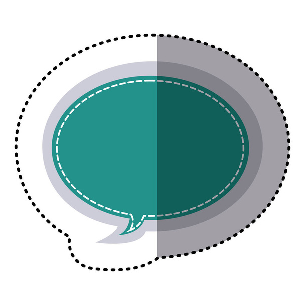 χρώμα αυτοκόλλητο οβάλ φούσκα πλαίσιο επεξήγησης διάλογος - Διάνυσμα, εικόνα