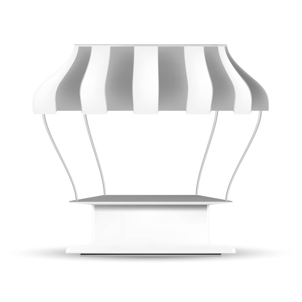 Branco cinza POS POI Outdoor / Indoor 3D Stall ou quiosque
 - Vetor, Imagem