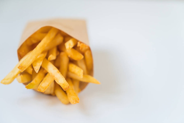 Golden French fries potatoes - Foto, Imagem