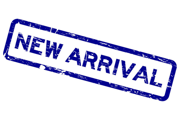Grunge azul nova chegada quadrado selo de borracha
 - Vetor, Imagem