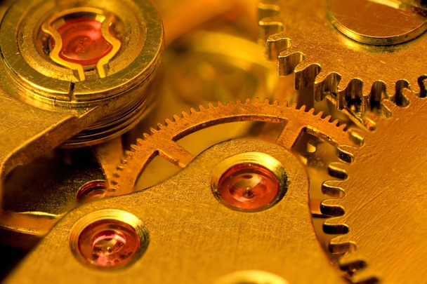 Extreme close up shot of watch mechanism - Photo, Image