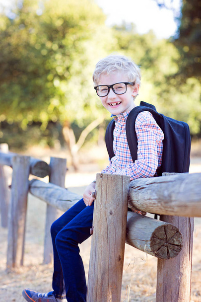boy student in glasses - Фото, изображение
