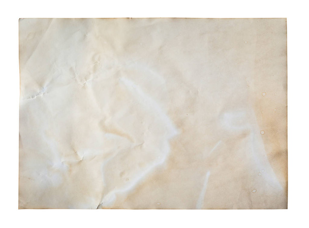 oud papier op geïsoleerde Wit met uitknippad. - Foto, afbeelding