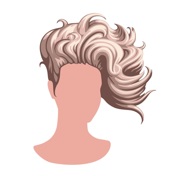 Stylish female hairstyle - Vector, Image
