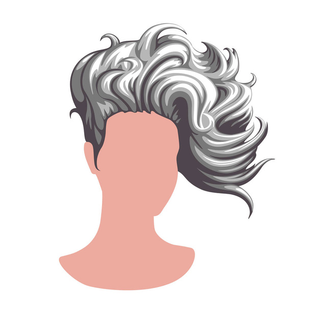 スタイリッシュな女性の髪型 - ベクター画像