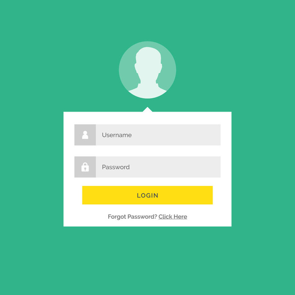 modern login user interface design with form submission details - Vettoriali, immagini