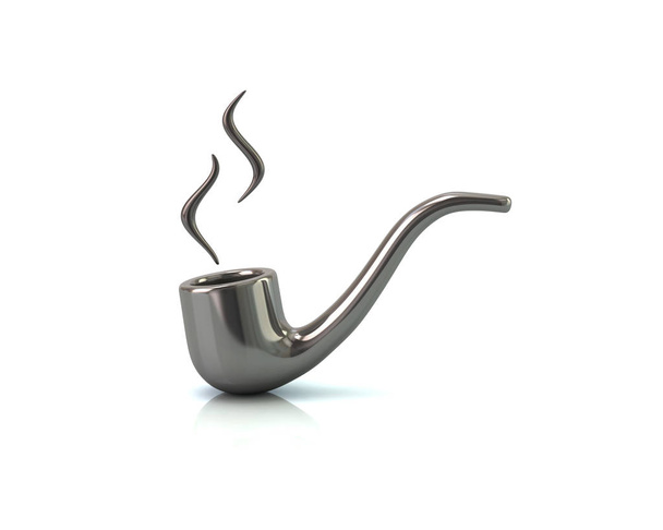 Tobacco silver pipe - Photo, image