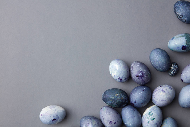 blue easter eggs - Foto, imagen