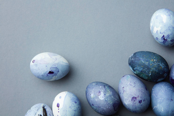 blue easter eggs - Фото, зображення