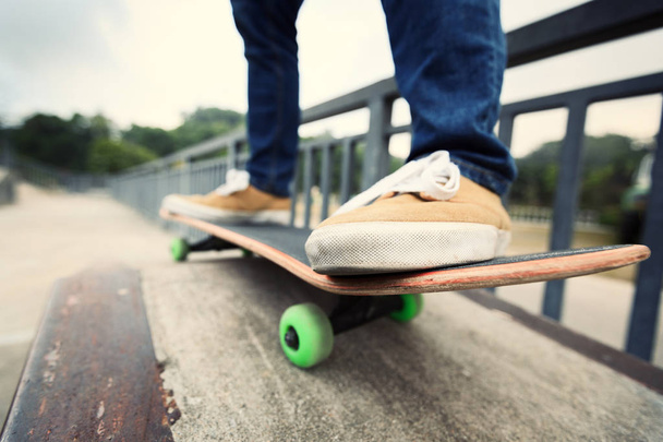 young skateboarder riding skateboard  - Photo, Image