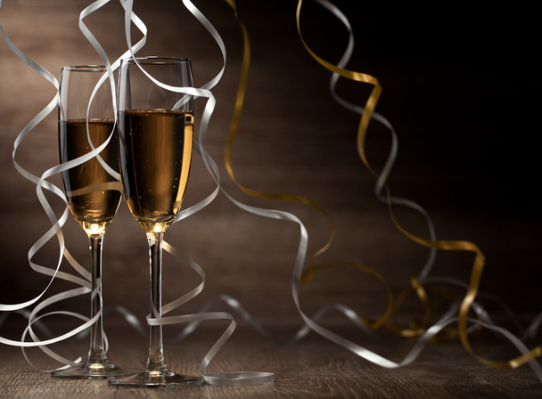 Pair glass of champagne - Foto, afbeelding