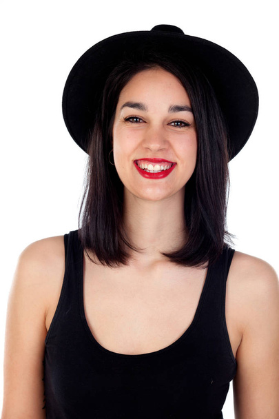 Молода жінка з чорним капелюхом
 - Фото, зображення