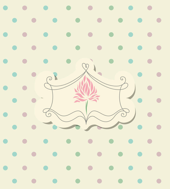 Romantic clover scrap booking template - Διάνυσμα, εικόνα