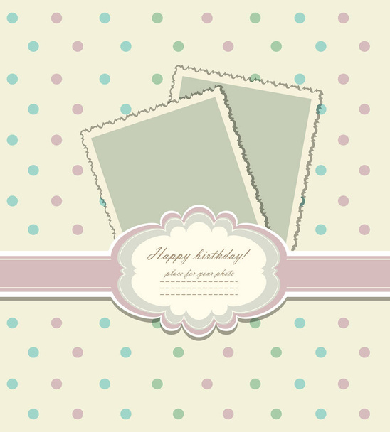 scrap booking template for with photo frames - Vektor, Bild