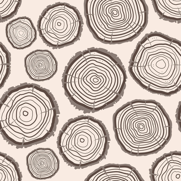 Fa gyűrű törzs mintás háttérrel nyomtatni. Vektor - Vektor, kép