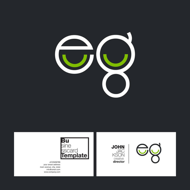 круглые буквы логотип EG
 - Вектор,изображение