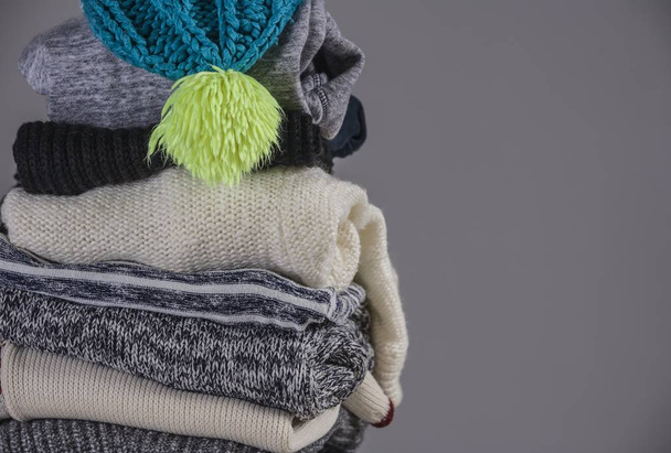 sweater closeup ecological wool - Foto, Bild