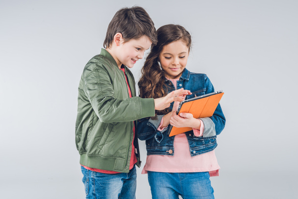 Children using digital tablet - Fotó, kép