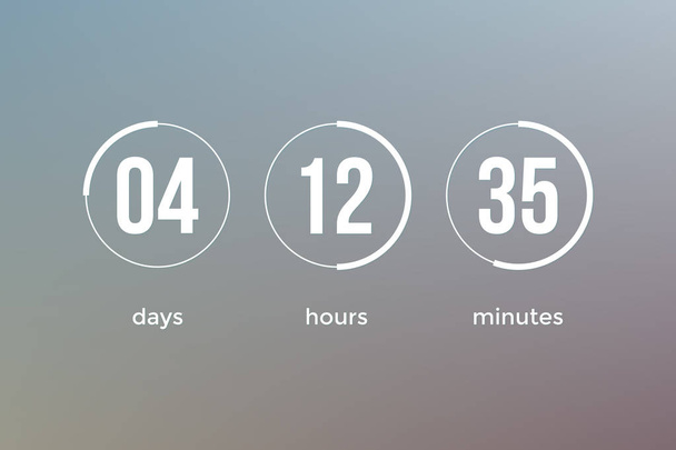 Countdown clock timer web site template vector design - Vecteur, image