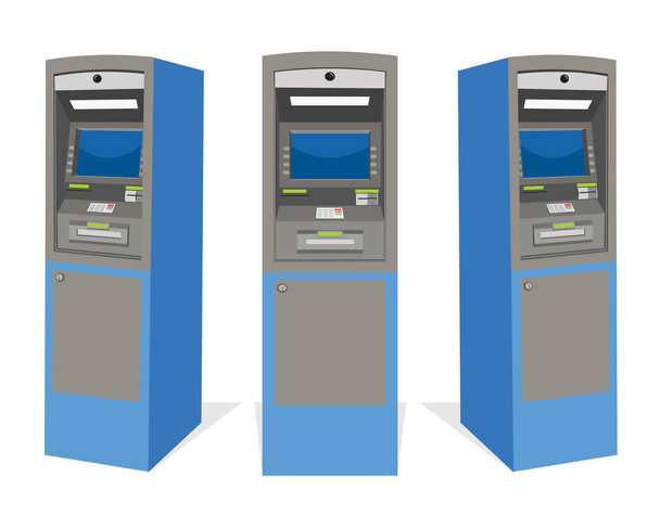 ATM banka bankomat na bílém pozadí - Vektor, obrázek