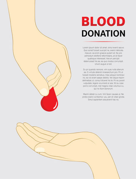Cartel de donación de sangre
 - Vector, imagen