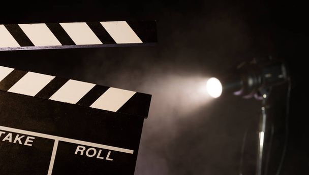 Filmmakers clapperboard, studio light on background - Fotó, kép