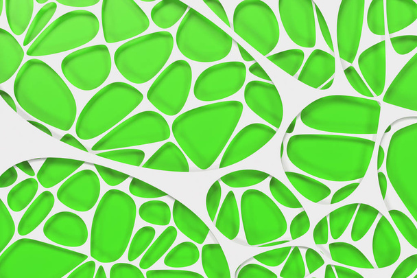 White 3d voronoi organic structure on colored background - Фото, изображение
