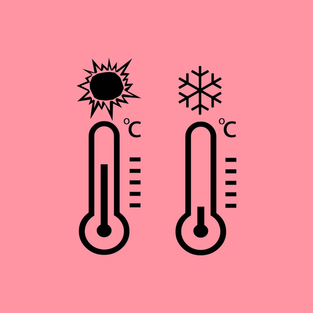 温度のシンプルなアイコン - ベクター画像