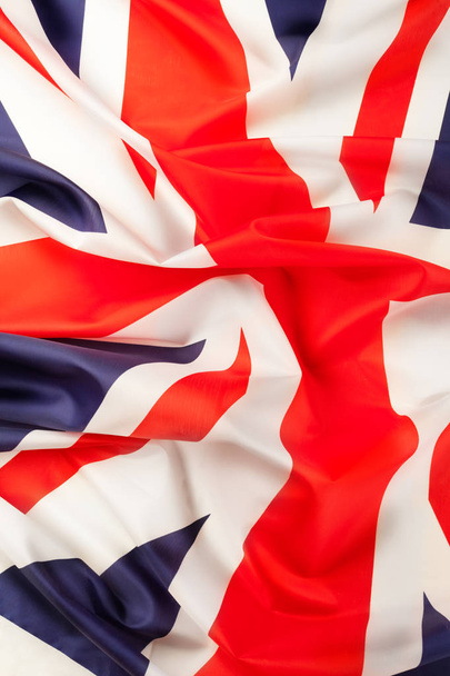Silky ruffled flag of Great Britain - Fotoğraf, Görsel