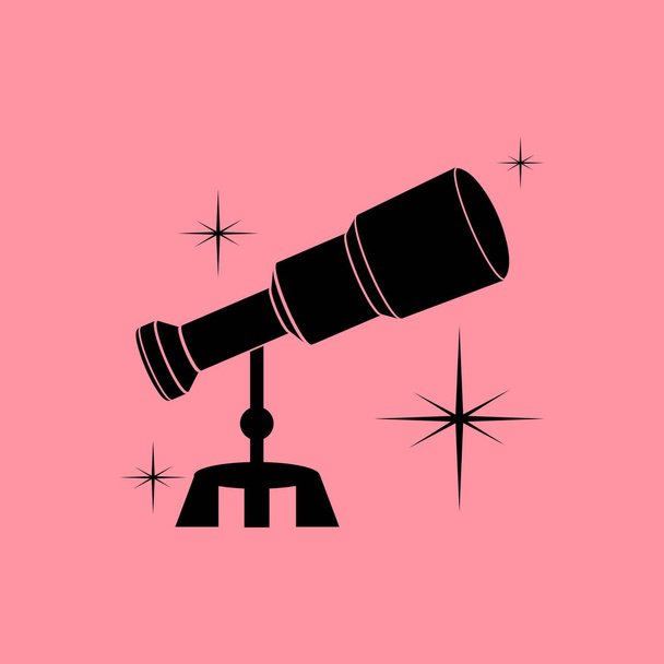 telescope simple icon - Vector, Image