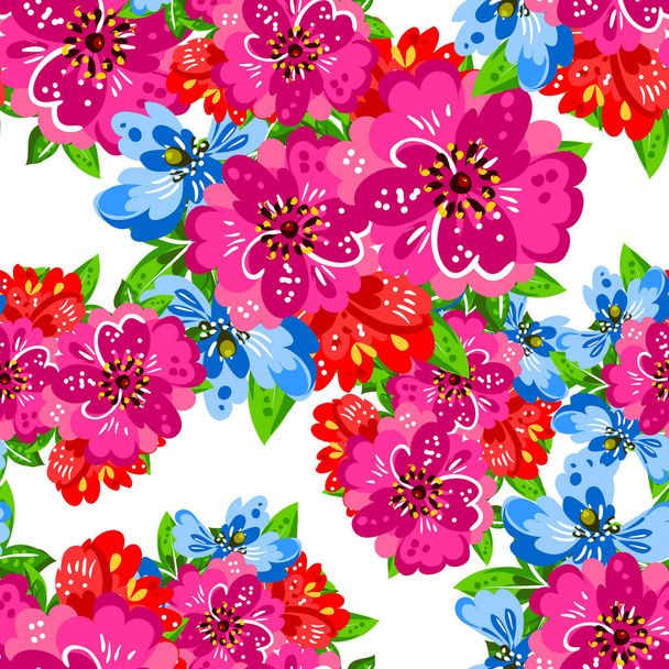 Seamless beautiful floral pattern - Vektor, obrázek