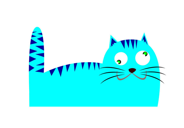 Schattige kat figuur tekenen - Foto, afbeelding