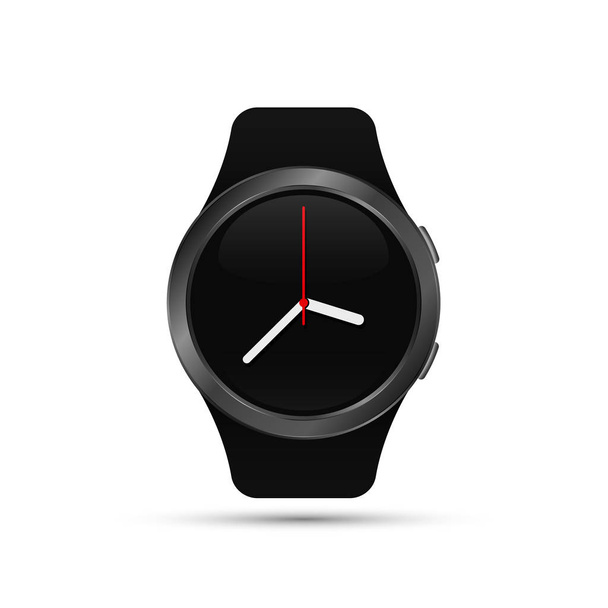 Smartwatch isolated on white. Vector stainless smartwatch on white background. - Vector, imagen