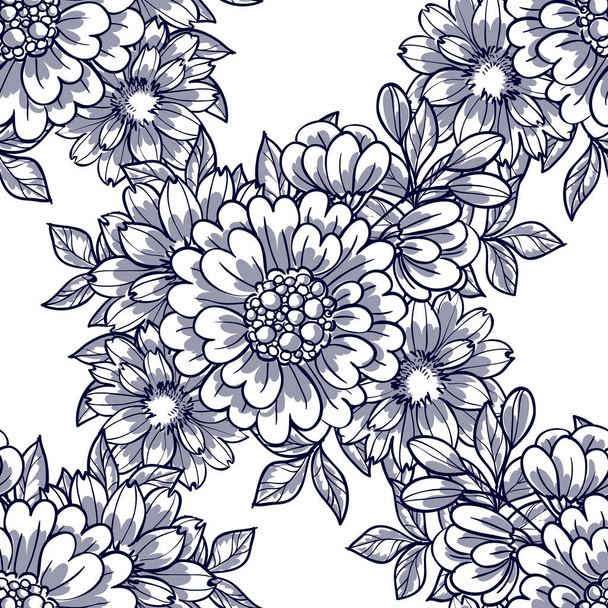 Seamless flower pattern - Vector, Image