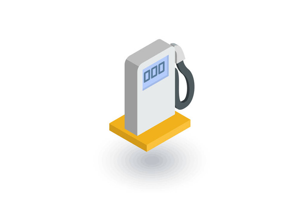 distributore di benzina, colonna icona piatta isometrica. vettore 3d
 - Vettoriali, immagini