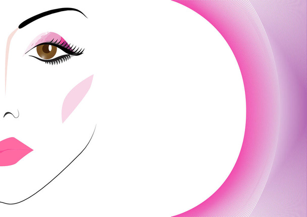 face of a beautiful woman - Vector, Image