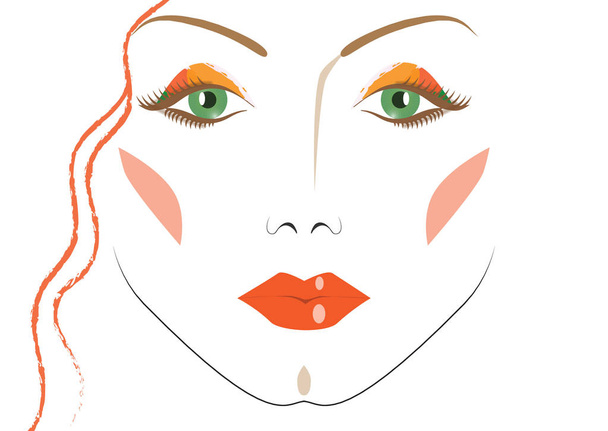 face of a beautiful woman - Vector, Image