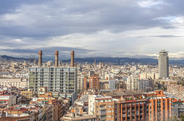 Vista general de la ciudad desde montjuic, Barcelona
. - Foto, imagen