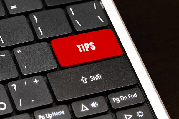 consejos sobre el botón rojo Enter en el teclado negro
 - Foto, imagen