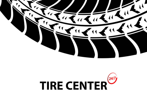 pneumatiky obchod a servisní zázemí - Vektor, obrázek