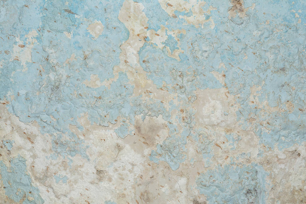 blue texture of the old wall, destroyed the concrete surface - Photo, image